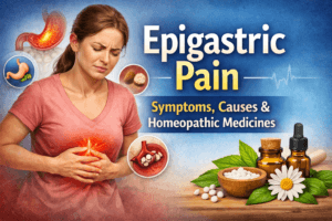 Epigastric Pain – Symptoms, Causes & Homeopathic Medicines